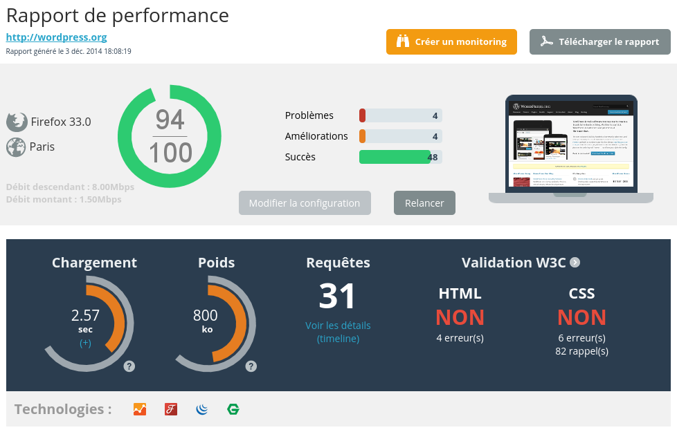 DareBoost, service en ligne d’analyse de sites web